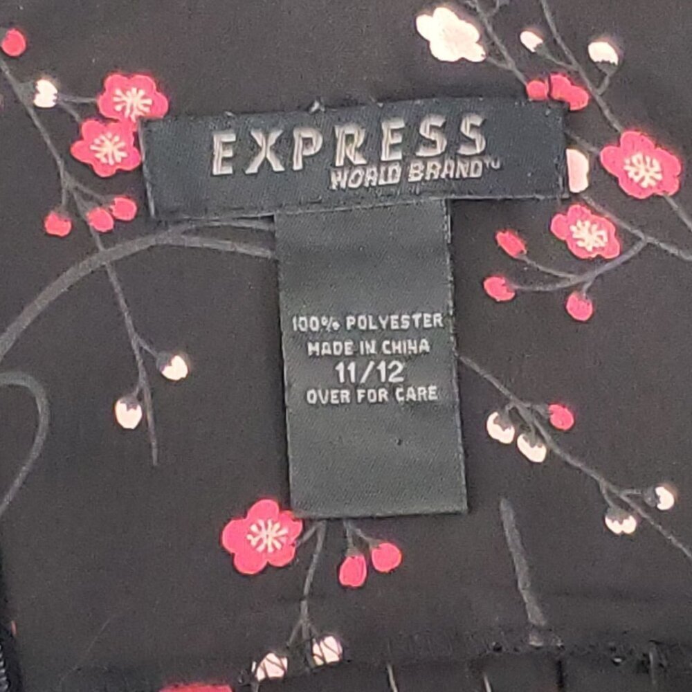 Vintage Express Womens Floral Strapless Midi Length Dress 11/12 - Picture 4 of 5